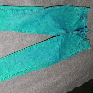 FashionNova neon green jeans